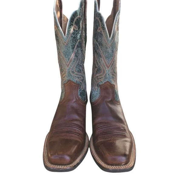 Ariat Womens Legend Piney Woods Western Cowgirl Boots Turquoise 8.5 B Concert - Picture 2 of 10